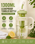 1300ML Leakproof Tumbler Bottle for Gym & Travel