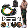 11-Piece Resistance Band Set – Adjustable Full Body Workout Bands with Handles, Ankle Straps & Door Anchor