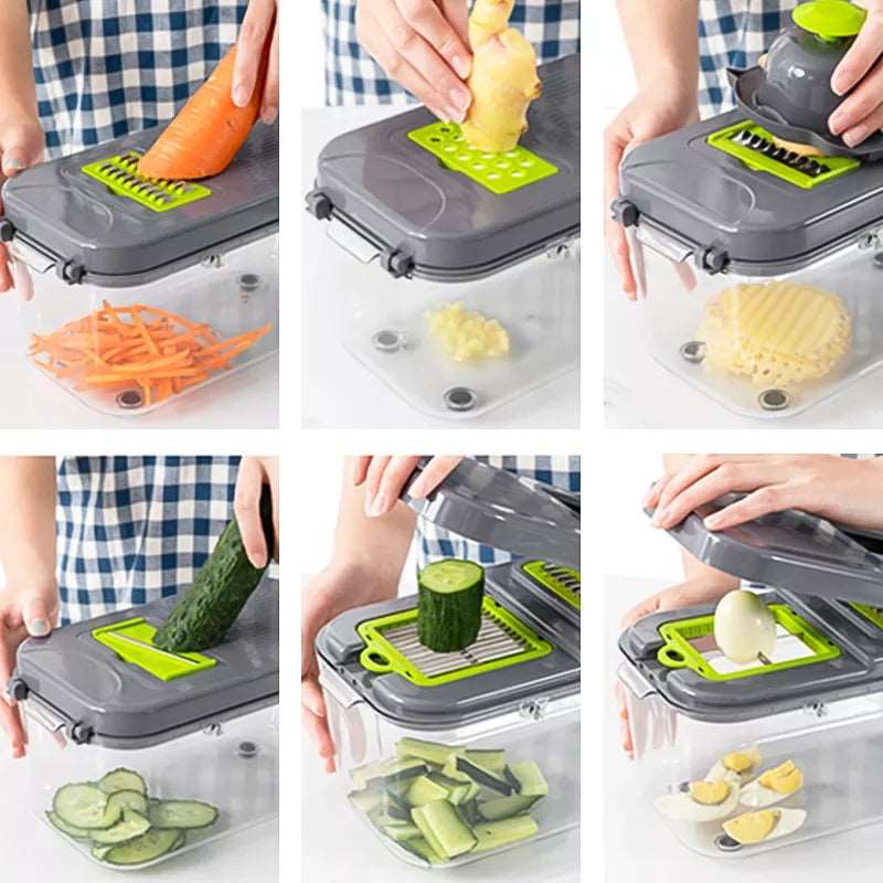22 in 1 Multifunctional Vegetable Chopper – Multi Blade Kitchen Slicer & Dicer Set