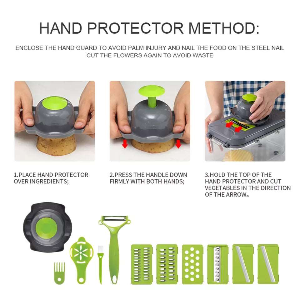 22 in 1 Multifunctional Vegetable Chopper – Multi Blade Kitchen Slicer & Dicer Set