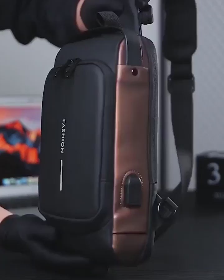 Anti-Theft Crossbody Sling Bag with USB Charging