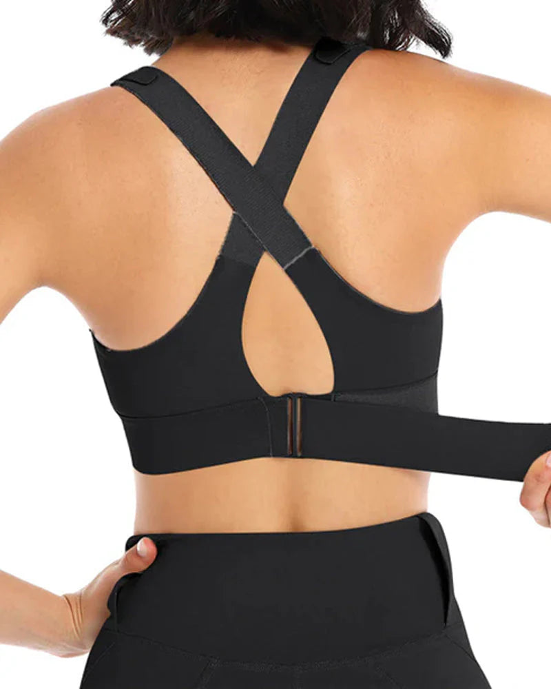High Impact,A+ Quality, Ultimate Comfort, Sports Bra, Zipper