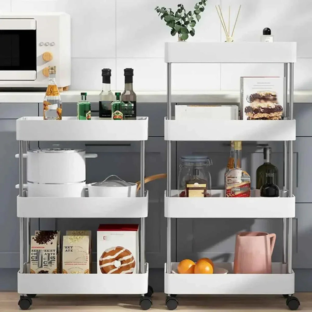 4-Tier Slim Rolling Storage Trolley - Organizer Rack Pakistan