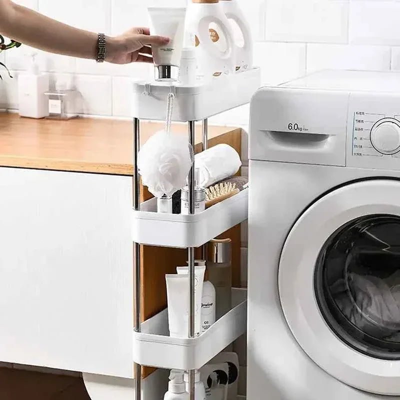 4-Tier Slim Rolling Storage Trolley - Organizer Rack Pakistan