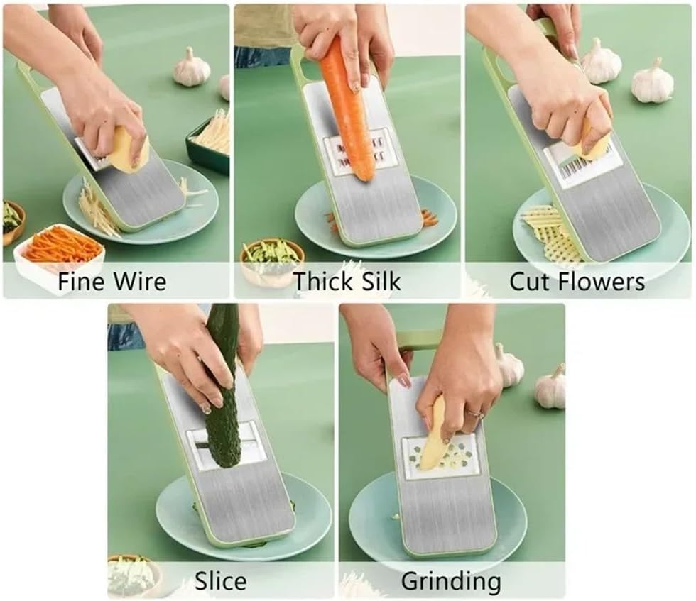 5 in 1 Vegetable Slicer – Multi‑Function Kitchen Cutter with Interchangeable Blades