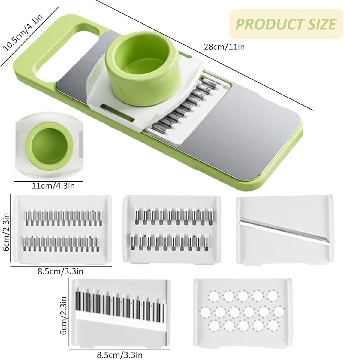 5 in 1 Vegetable Slicer – Multi‑Function Kitchen Cutter with Interchangeable Blades