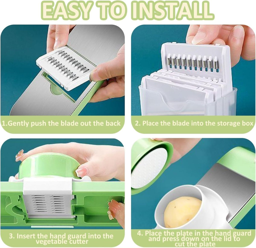 5 in 1 Vegetable Slicer – Multi‑Function Kitchen Cutter with Interchangeable Blades