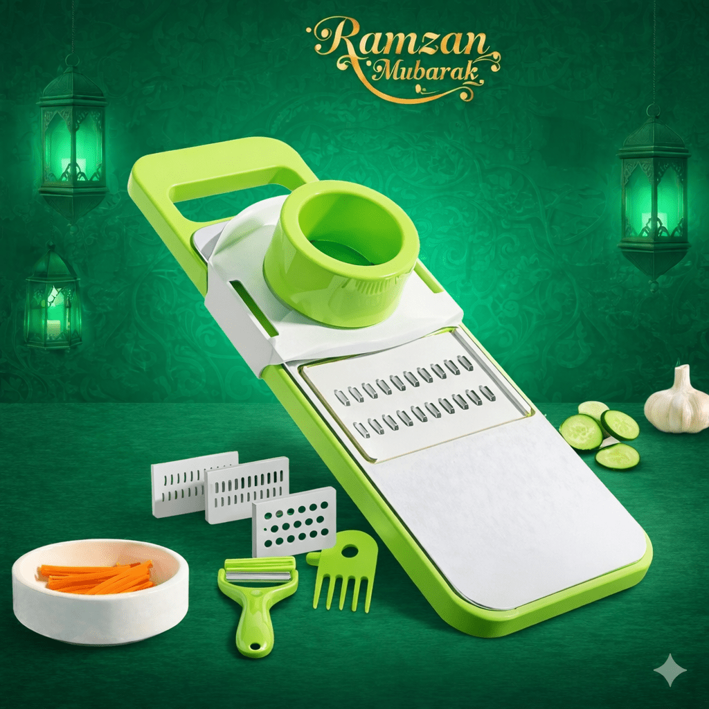 5 in 1 Vegetable Slicer – Multi‑Function Kitchen Cutter with Interchangeable Blades