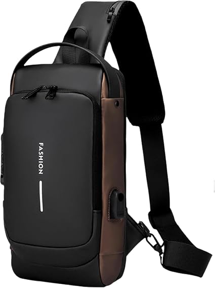 Anti-Theft Crossbody Sling Bag with USB Charging