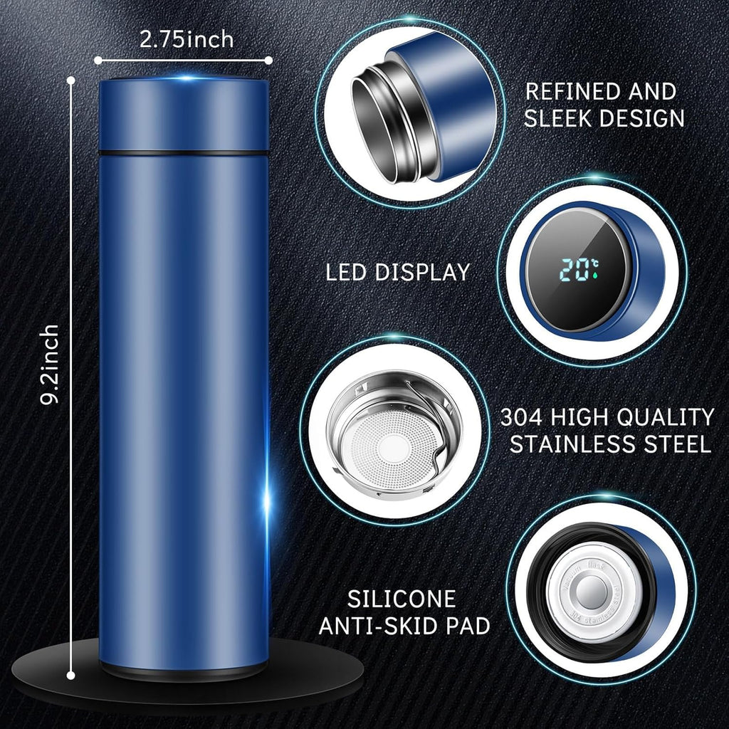 Smart Water Bottle with LED Temperature Display – Stainless Steel Flask – 500ML