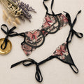 Coral Butterfly Bow Tie Net Bra Set 🦩🩰🍂