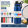 Vacuum Insulated Stainless Steel Water Bottle – Hot & Cold Leak Proof Flask 800ML