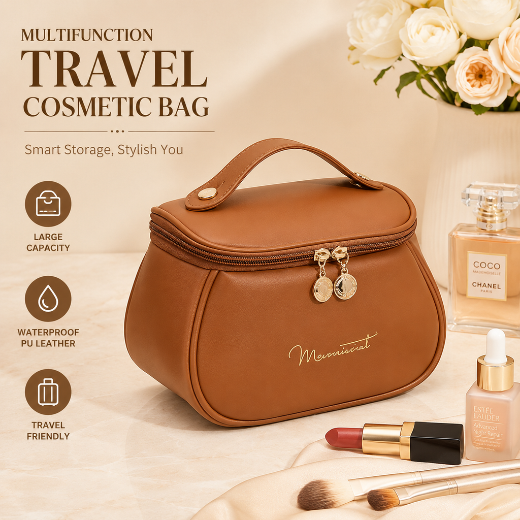 Multifunction Travel Cosmetic Bag – Large Capacity Waterproof Makeup & Toiletry Organizer for Women