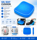 Gel Seat Cushion for Long Sitting | Orthopedic Honeycomb Cushion for Office, Car & Home