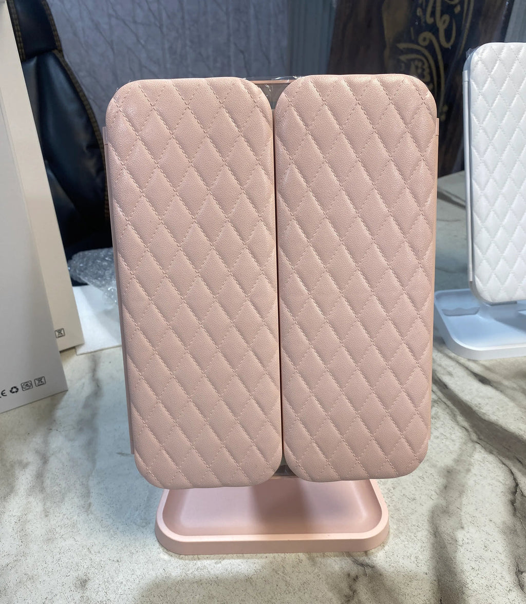 LED Makeup Mirror – 360° Rotating with Storage Space