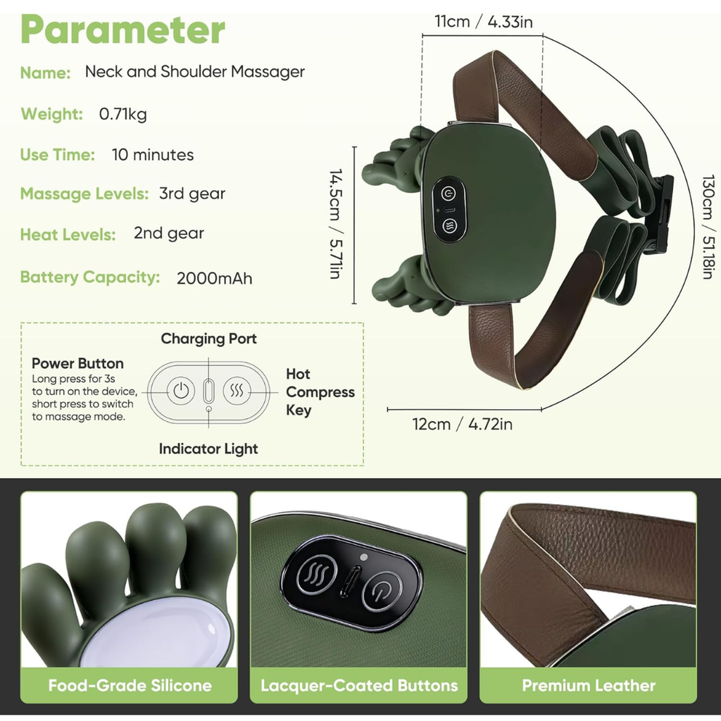 Rexoh™ - Neck Pain, Headaches, Shoulder and All body  Relief -  Massager