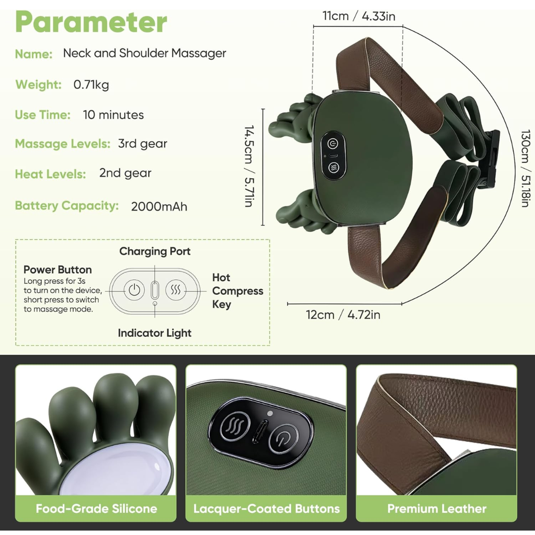 Rexoh™ - Neck Pain, Headaches, Shoulder and All body  Relief -  Massager