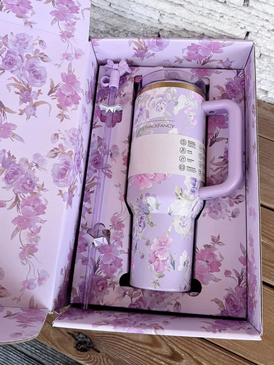 Stanley x LoveShackFancy Floral 40oz Quencher Tumbler with Handle – Original