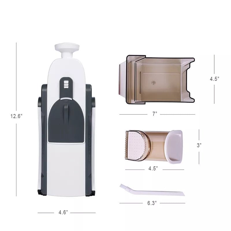 Adjustable Mandoline Slicer – Manual Vegetable Cutter with Storage Container