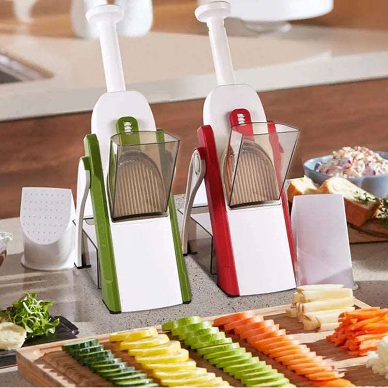 Adjustable Mandoline Slicer – Manual Vegetable Cutter with Storage Container