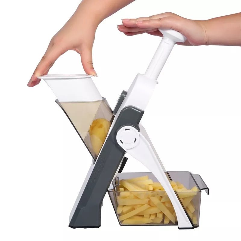 Adjustable Mandoline Slicer – Manual Vegetable Cutter with Storage Container