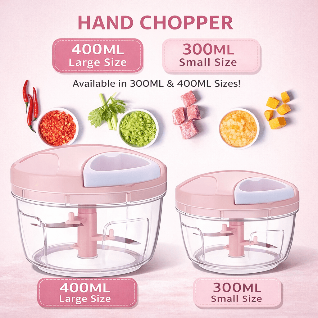 Eotia 300ML / 400ML Manual Vegetable Chopper – Hand Pull Food Processor