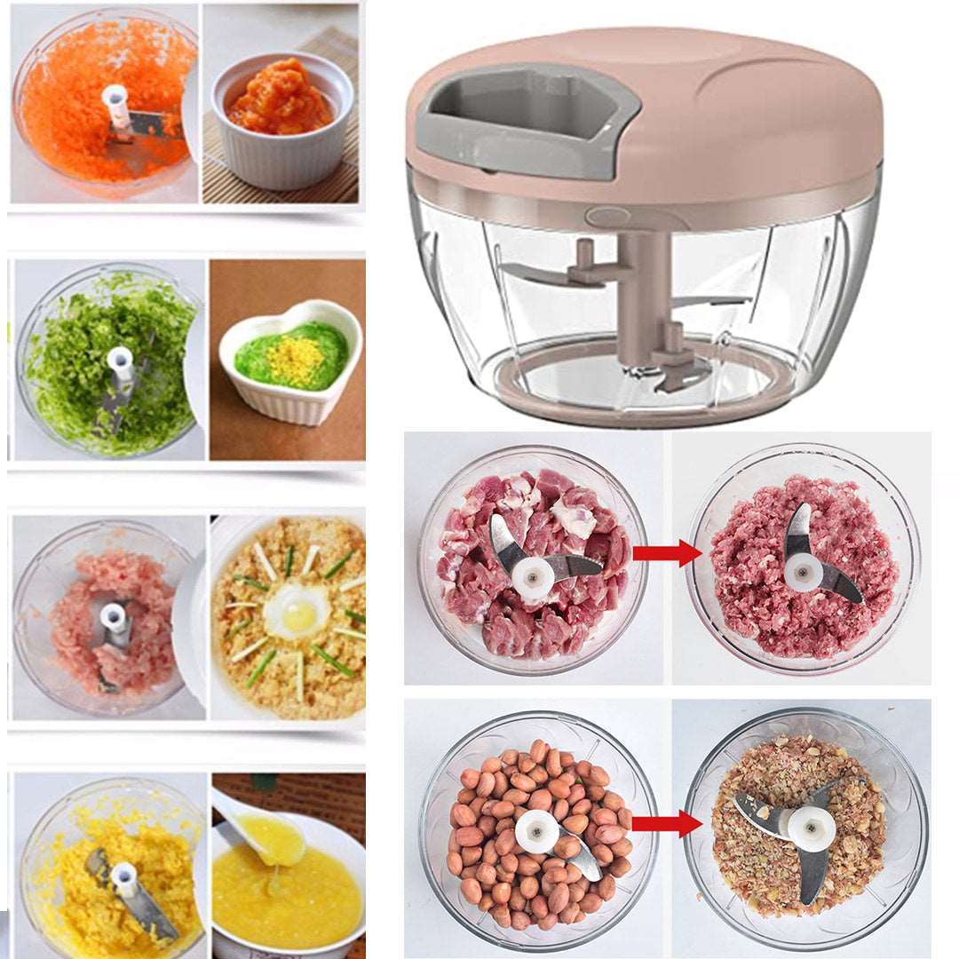 Eotia 300ML / 400ML Manual Vegetable Chopper – Hand Pull Food Processor