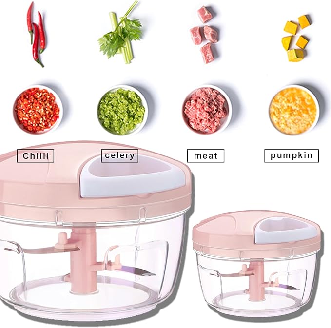 Eotia 300ML / 400ML Manual Vegetable Chopper – Hand Pull Food Processor