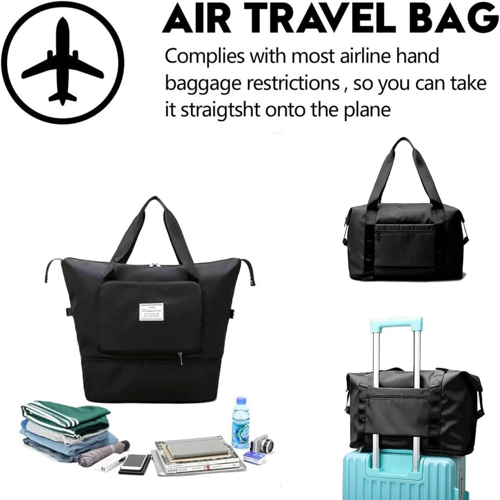 Extendable Travel Bag – Large Capacity Foldable Waterproof Luggage Bag with Dry & Wet Separation