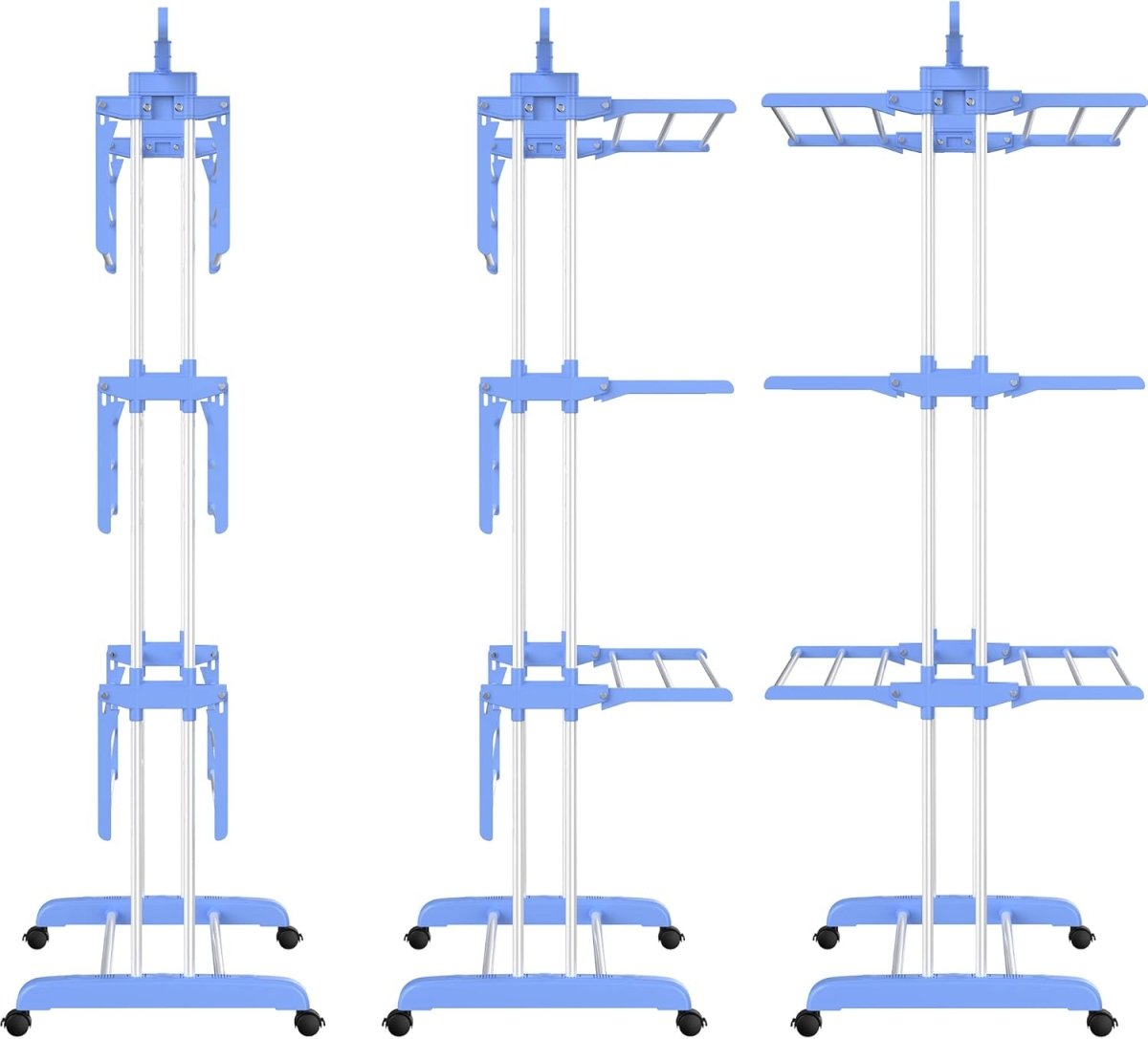 Foldable Clothes Drying Rack with Wheels | Multi-Layer Laundry Stand | Space Saving Clothes Dryer Pakistan