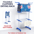 Foldable Clothes Drying Rack with Wheels | Multi-Layer Laundry Stand | Space Saving Clothes Dryer Pakistan
