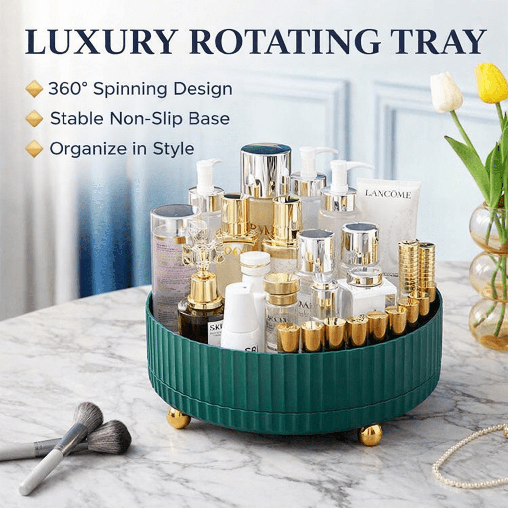Luxury Rotating Tray Organizer (360° Smooth Rotation)
