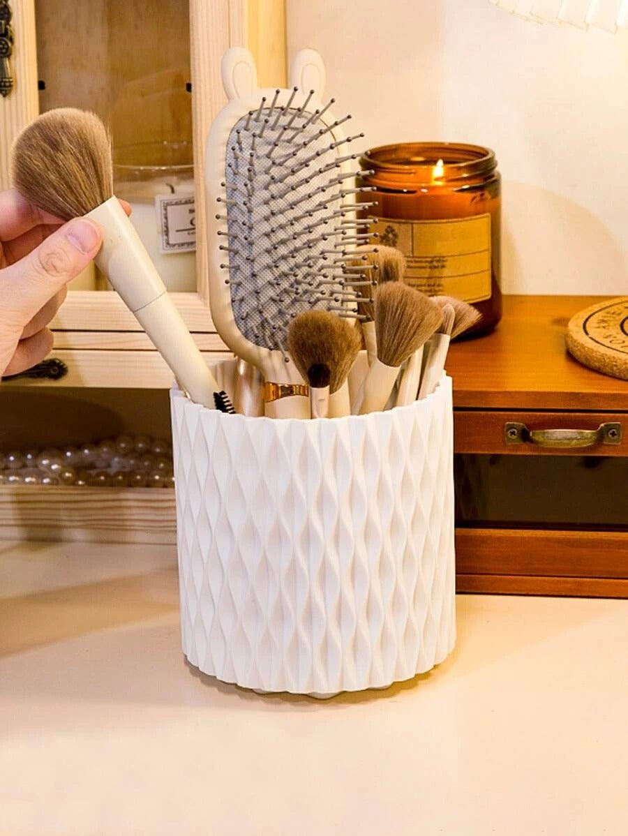 Rotating Cosmetic Brush Organizer – 360° Makeup Storage Holder