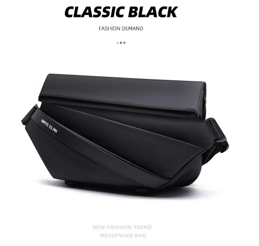Multi Pockets Shoulder Bag - Sling Bag Crossbody Motorcycle Backpack for Men