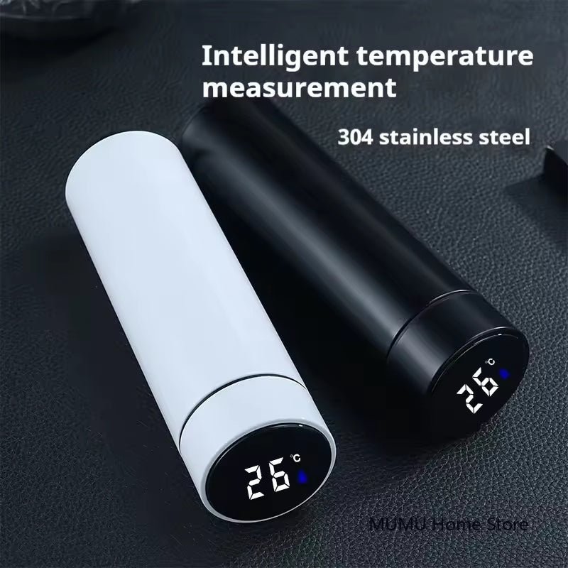Smart Water Bottle with LED Temperature Display – Stainless Steel Flask – 500ML