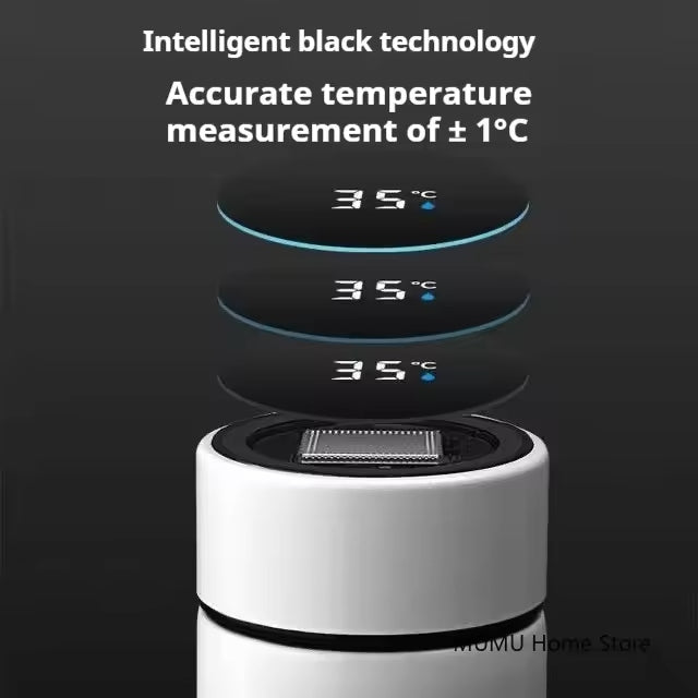 Smart Water Bottle with LED Temperature Display – Stainless Steel Flask – 500ML