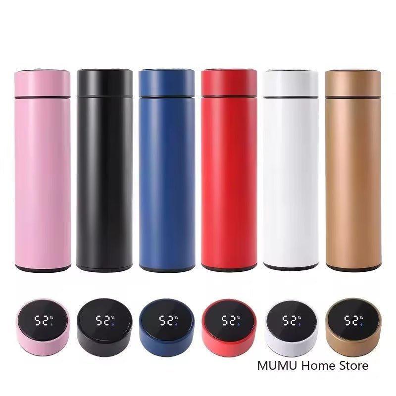 Smart Water Bottle with LED Temperature Display – Stainless Steel Flask – 500ML