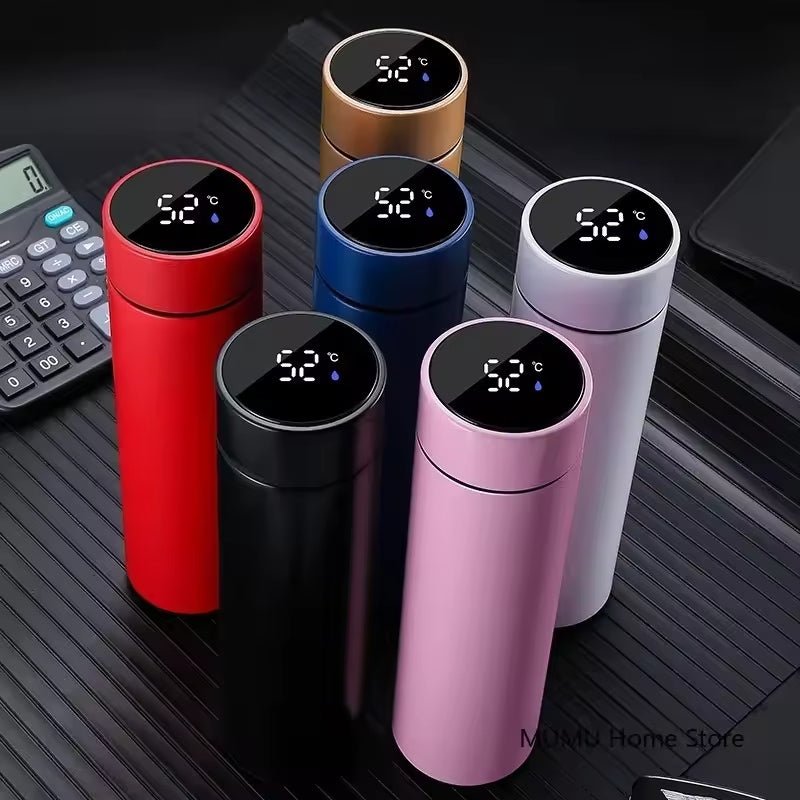 Smart Water Bottle with LED Temperature Display – Stainless Steel Flask – 500ML