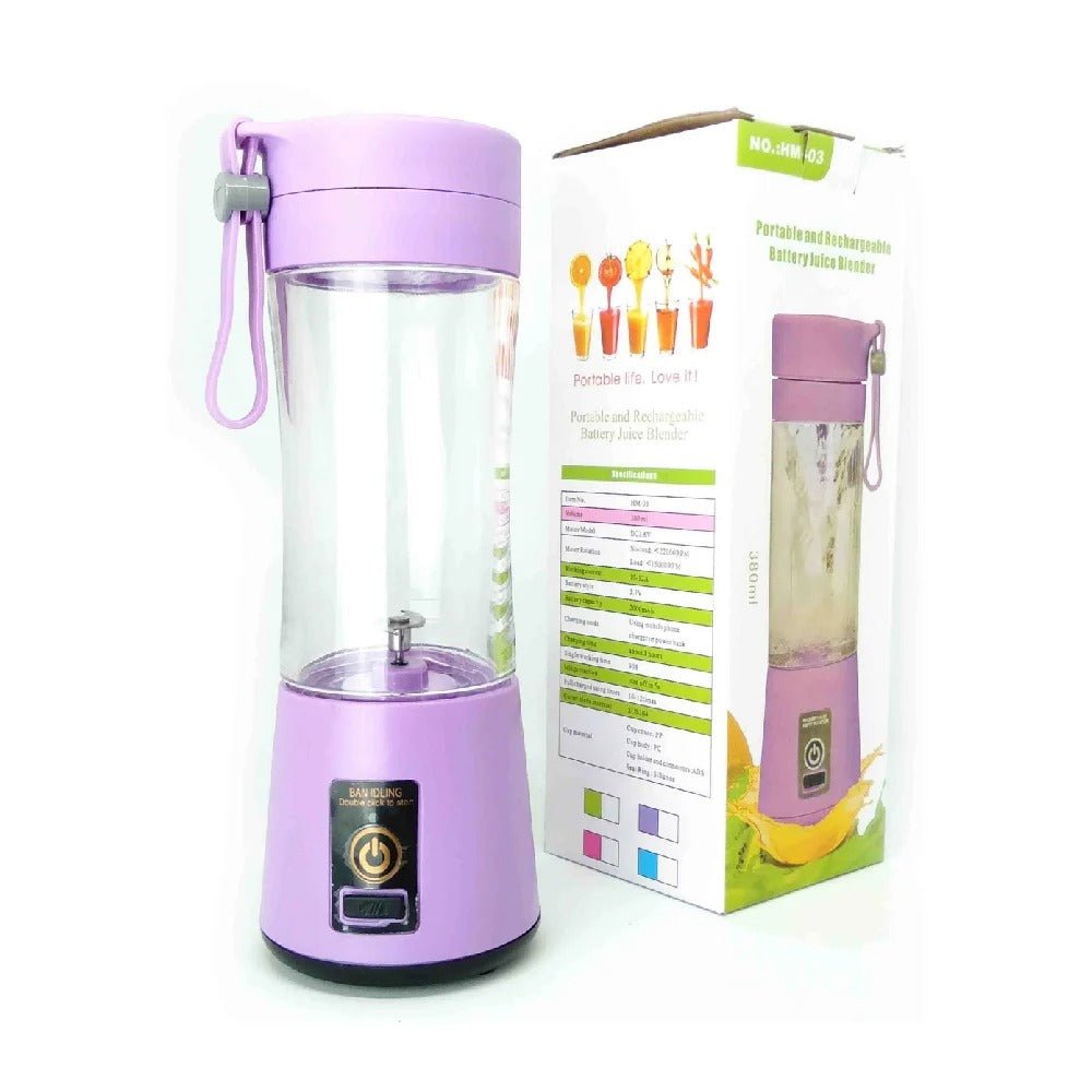 USB Rechargeable Mini Juicer Blender – Portable Fruit Smoothie Maker Bottle