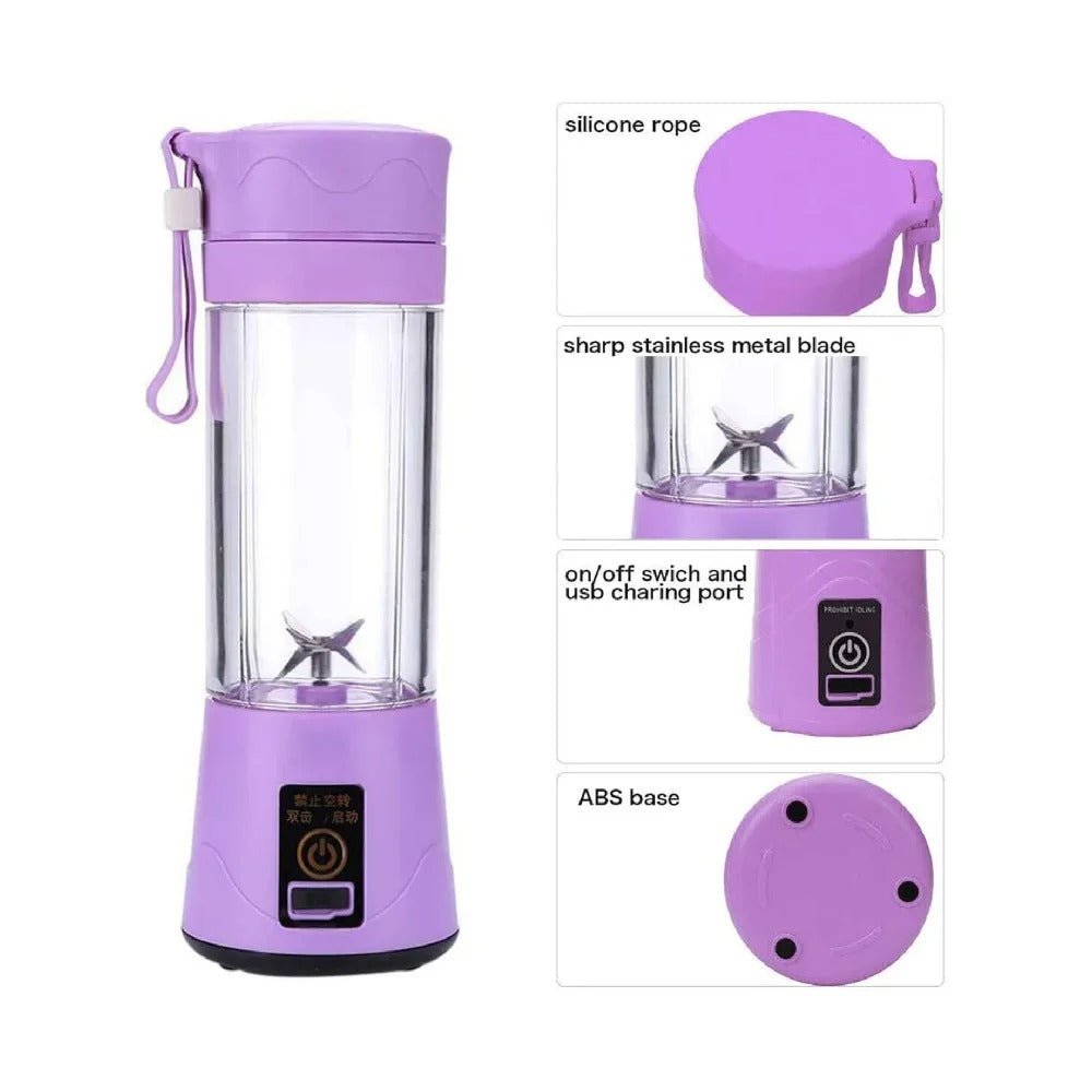 USB Rechargeable Mini Juicer Blender – Portable Fruit Smoothie Maker Bottle